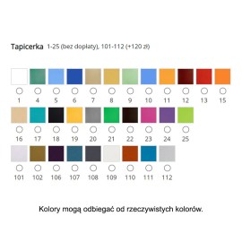 kolory obić,kolor tapicerki,tapicerka,kolor stelaża