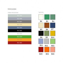 kolorystyka wózka do przewożenia chorych,kolory wózka w02,wybór kolorów wózka w02