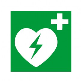 naklejka AED, naklejka na defibrylator, AED