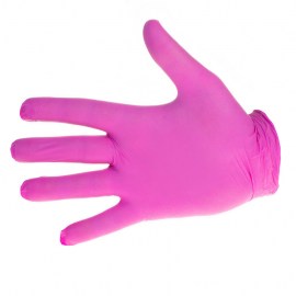 rękawiczki, jednorazowe, nitrylowe, diagnostyczne, różowe, rozmiar XL, 100 sztuk