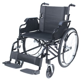 Standardowy wózek inwalidzki aluminiowy DY01908LAJ, wózek inwalidzki, wózek inwalidzki aluminiowy, wózek inwalidzki do 100kg, wózek Rehafund, czarny,